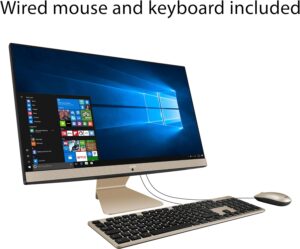 ASUS AiO All-in-One Desktop PC, 23.8” FHD Anti-glare Display, Intel Pentium Gold 7505 Processor, 8GB DDR4 RAM, 256GB PCIe SSD, Windows 10 Home, Kensington Lock, V241EA-ES001 - Image 3