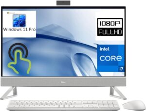 Dell Inspiron 27 7720 All-in-One 27" Touchscreen FHD Business AIO Desktop , 13th Gen Intel 10-Core i7-1355U, 32GB DDR4 RAM, 1TB PCIe SSD, GeForce, WiFi 6E, White, Win 11 Pro (Renewed)